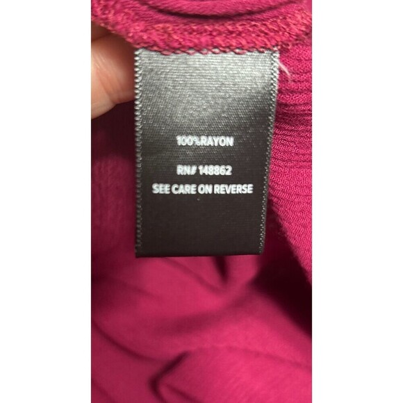 Torrid 5X Wine Red Babydoll Tunic Top Gauze Knit Long Sleeve Keyhole High Low He - Picture 10 of 12